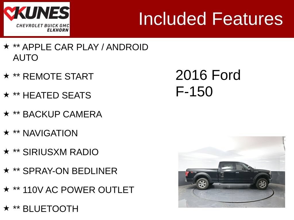 Used 2016 Ford F-150 XLT