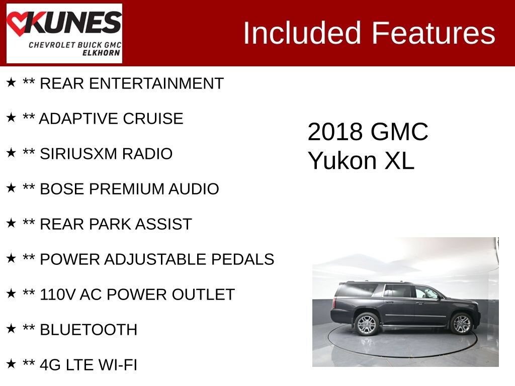 Used 2018 GMC Yukon XL SLT SUV
