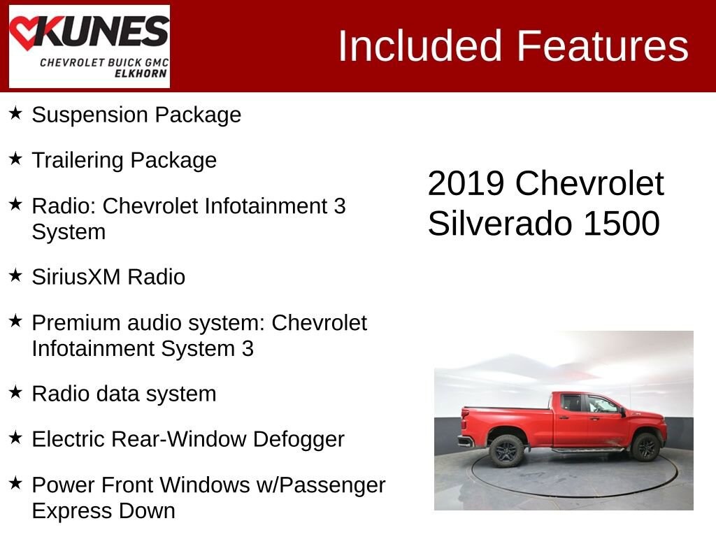 Used 2019 Chevrolet Silverado 1500 Custom Trail Boss Truck
