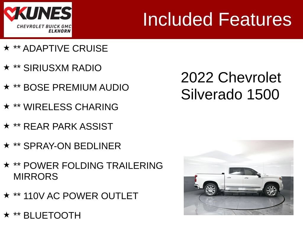 Used 2022 Chevrolet Silverado 1500 High Country Truck