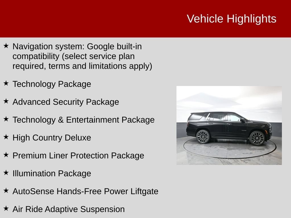 New 2026 Chevrolet Tahoe High Country SUV