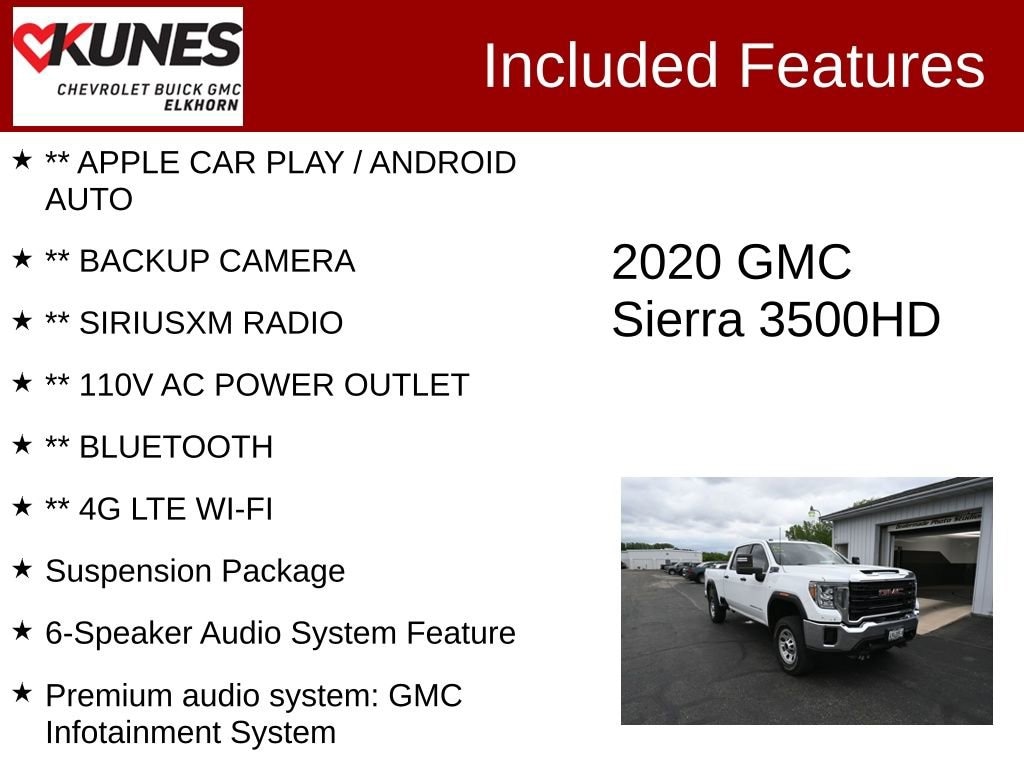 Used 2020 GMC Sierra 3500 HD Base Truck
