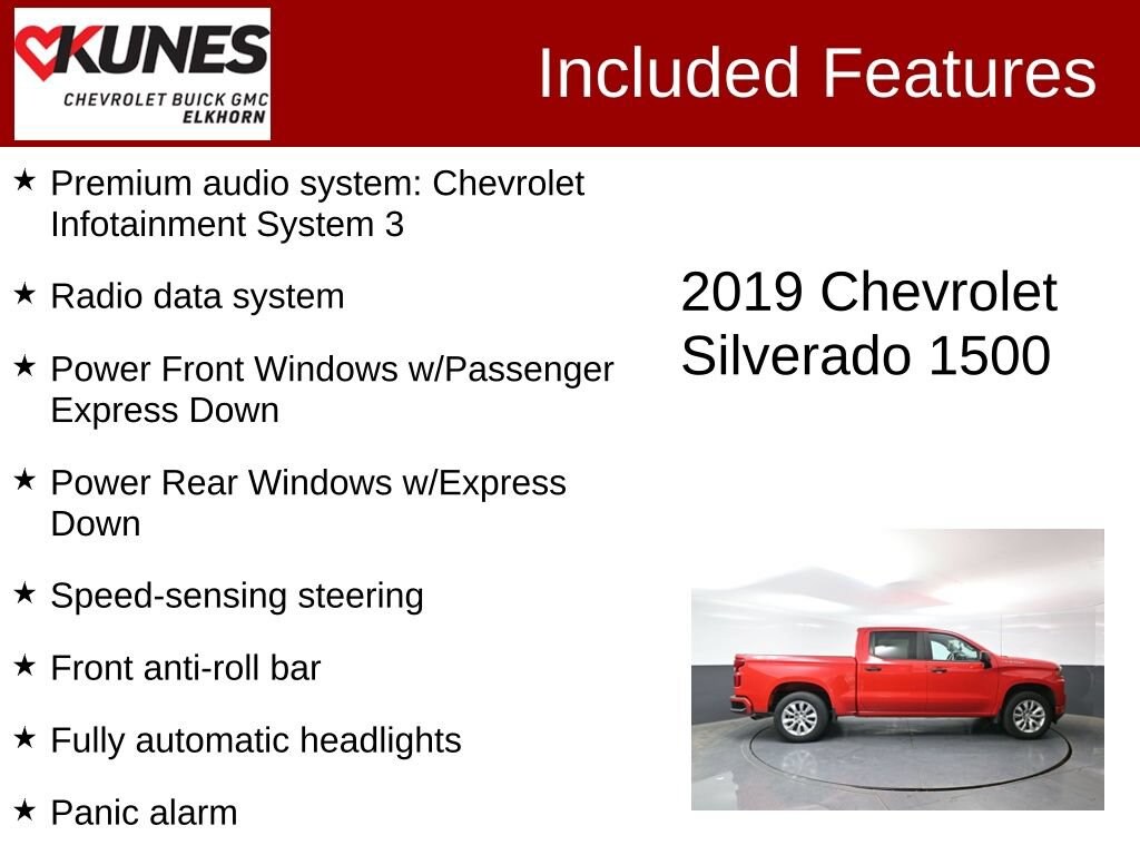 Used 2019 Chevrolet Silverado 1500 Custom Truck