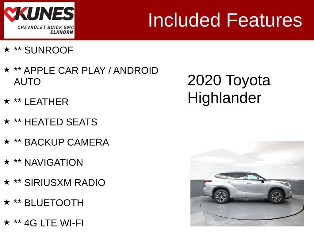 Used 2020 Toyota Highlander XLE