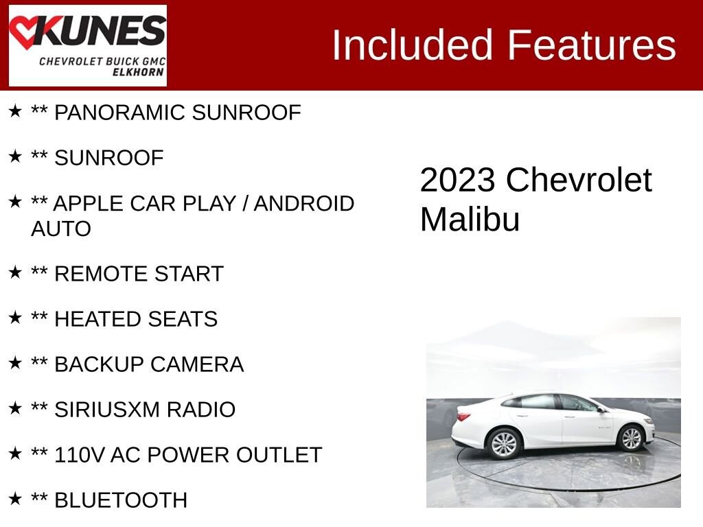 Used 2023 Chevrolet Malibu LT Car