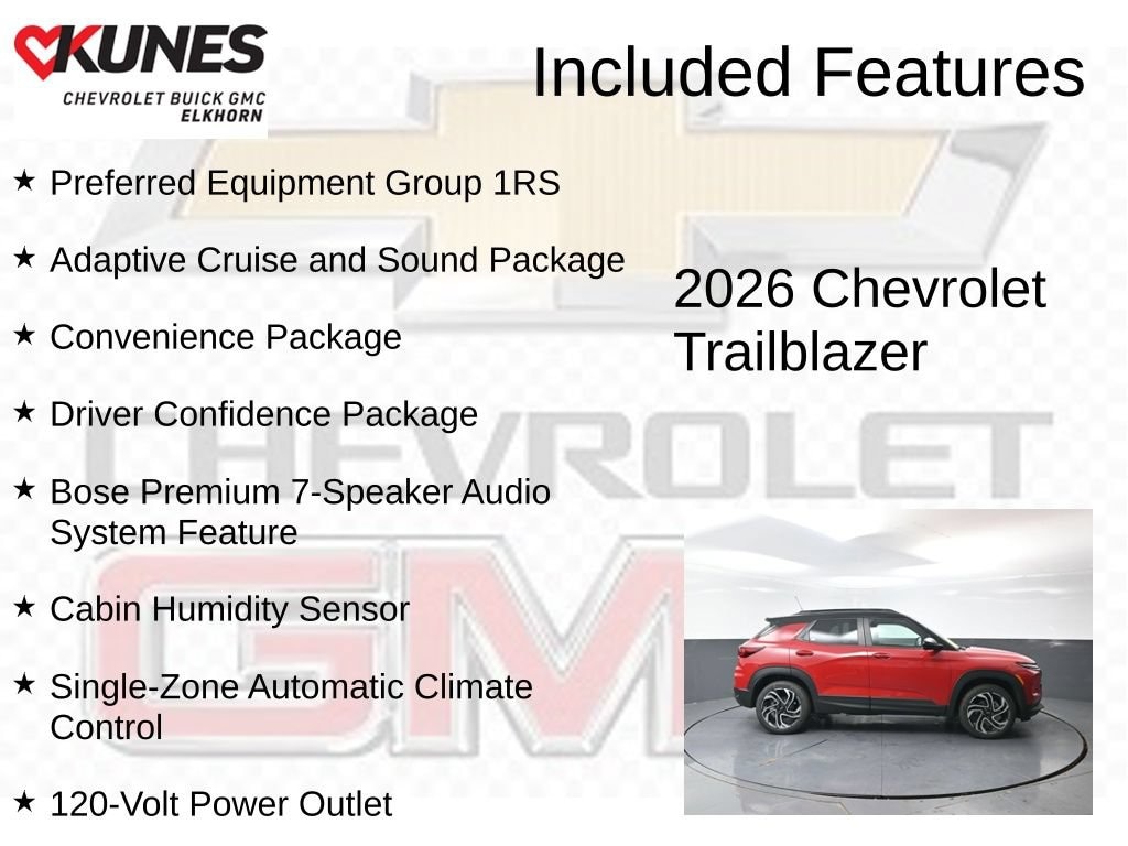 New 2026 Chevrolet Trailblazer RS SUV