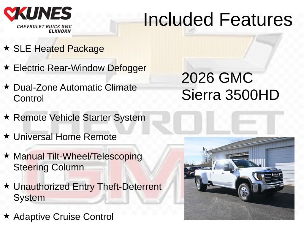 New 2026 GMC Sierra 3500 HD SLE DRW Truck