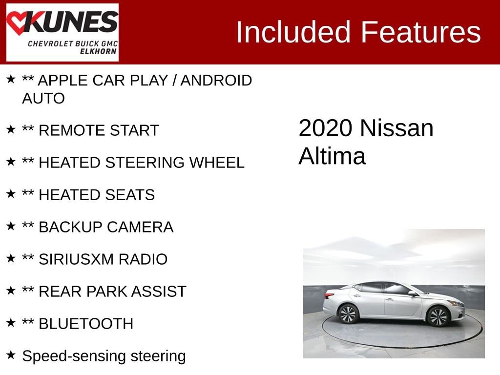 Used 2020 Nissan Altima 2.5 SV