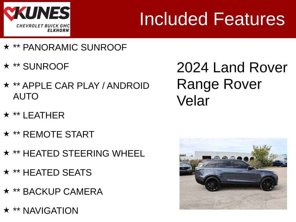 Used 2024 Land Rover Range Rover Velar Dynamic HSE