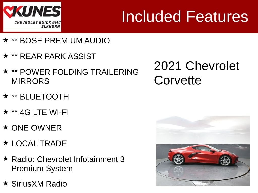 Used 2021 Chevrolet Corvette Stingray 2LT Performance