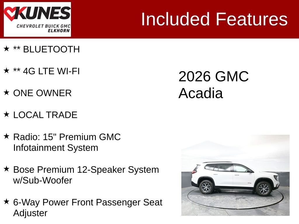 Used 2026 GMC Acadia AT4 SUV