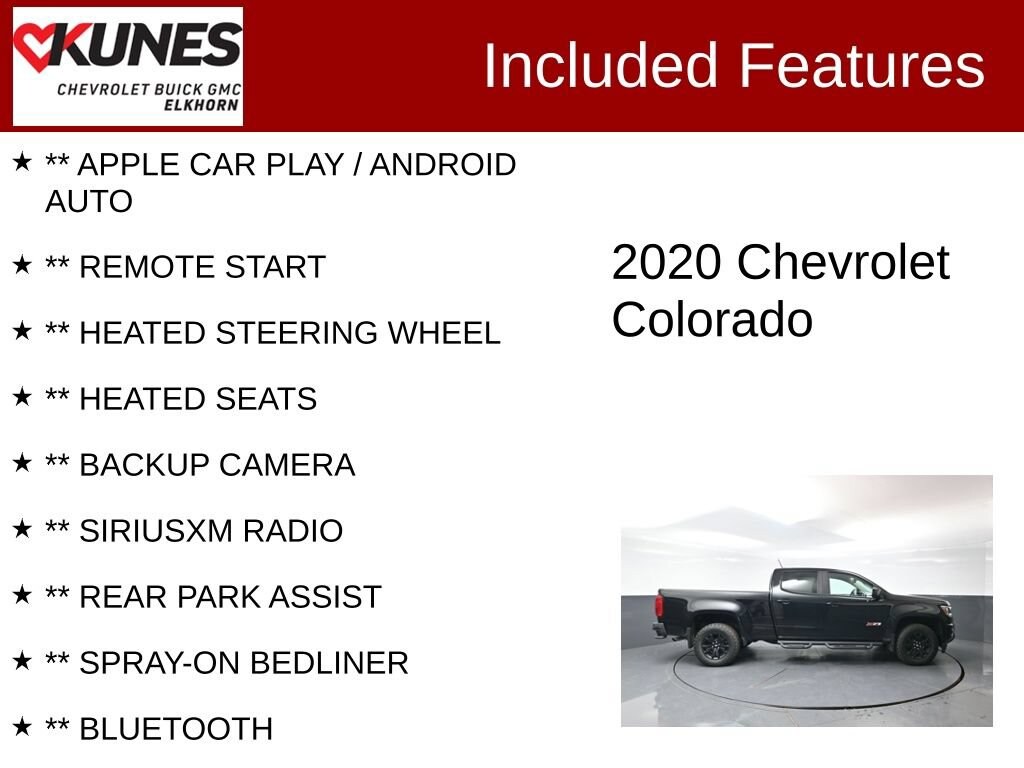 Used 2020 Chevrolet Colorado 4WD Z71 Truck