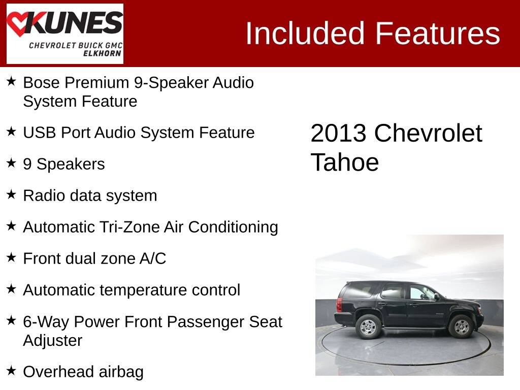 Used 2013 Chevrolet Tahoe LT SUV