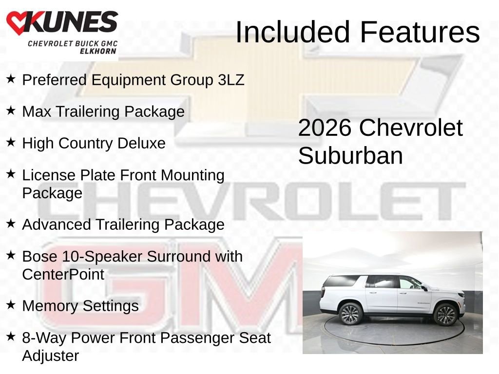 New 2026 Chevrolet Suburban High Country SUV