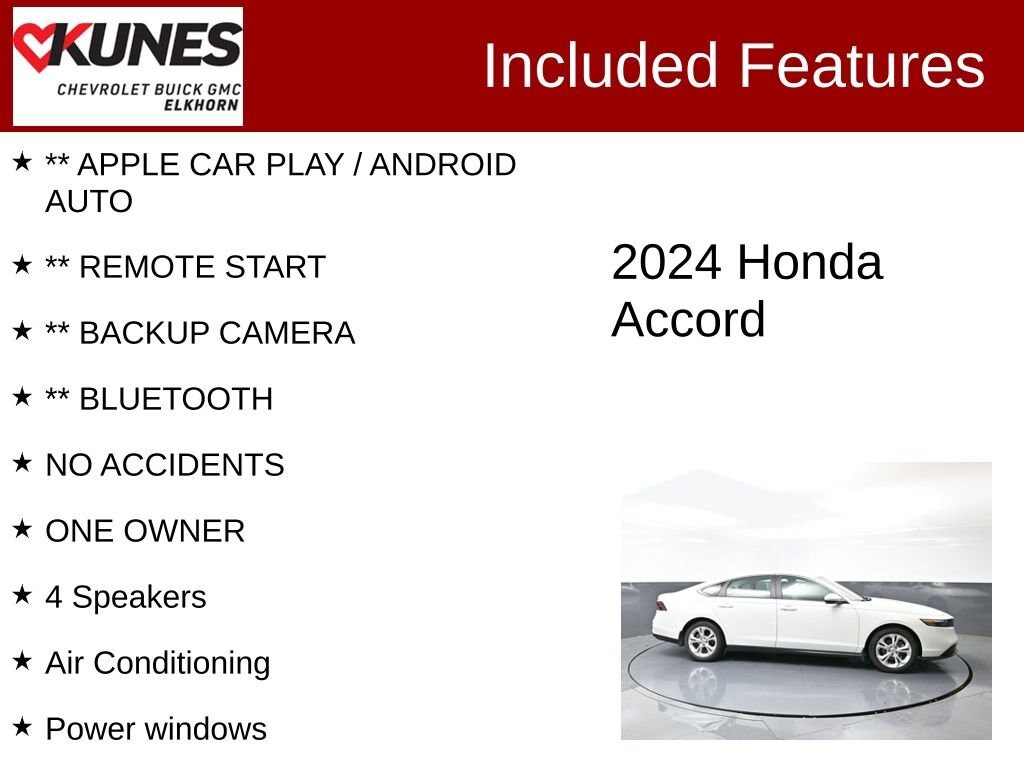 Used 2024 Honda Accord Sedan LX