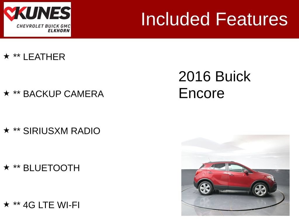 Used 2016 Buick Encore Base SUV