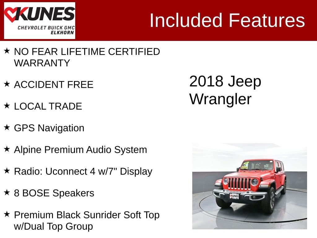 Used 2018 Jeep Wrangler Unlimited Sahara