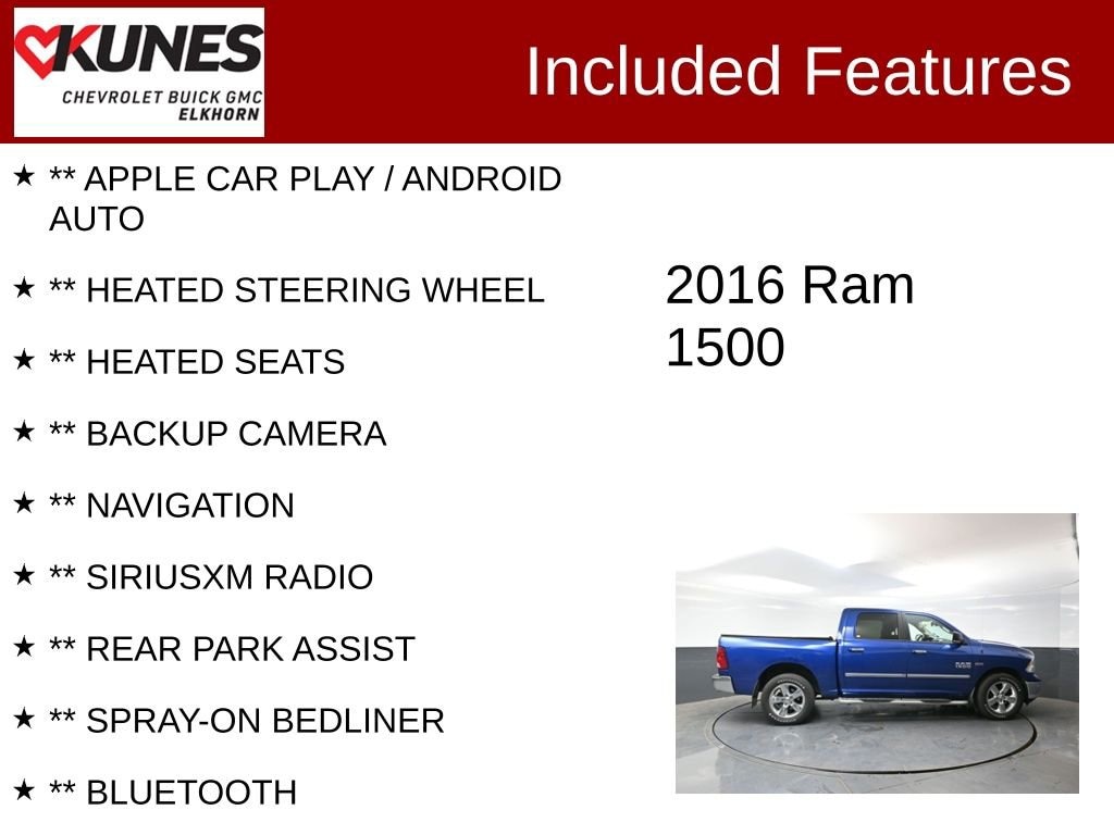 Used 2016 Ram 1500 Big Horn