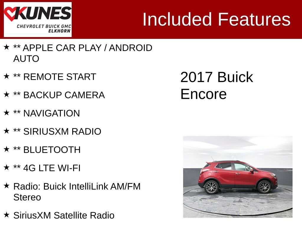 Used 2017 Buick Encore Sport Touring SUV