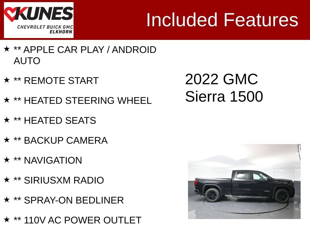 Used 2022 GMC Sierra 1500 Elevation Truck