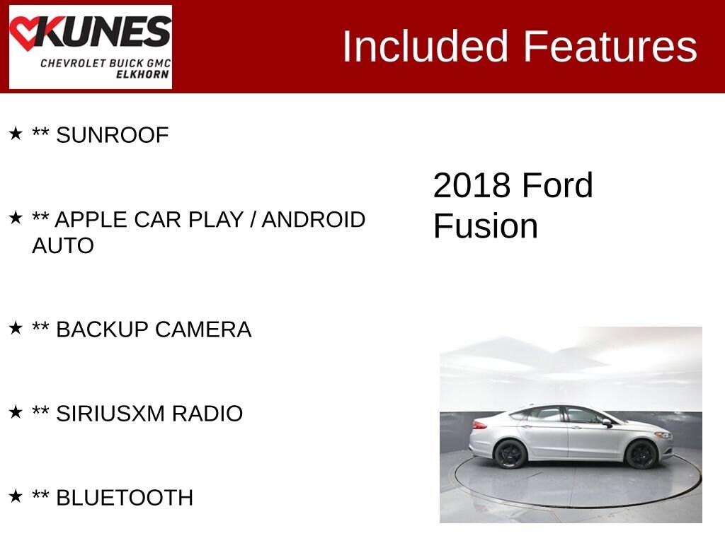 Used 2018 Ford Fusion Hybrid SE
