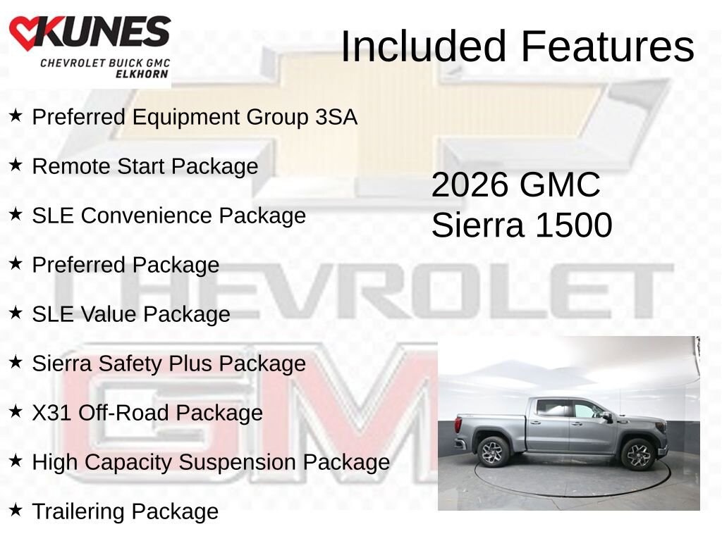 New 2026 GMC Sierra 1500 SLE Truck