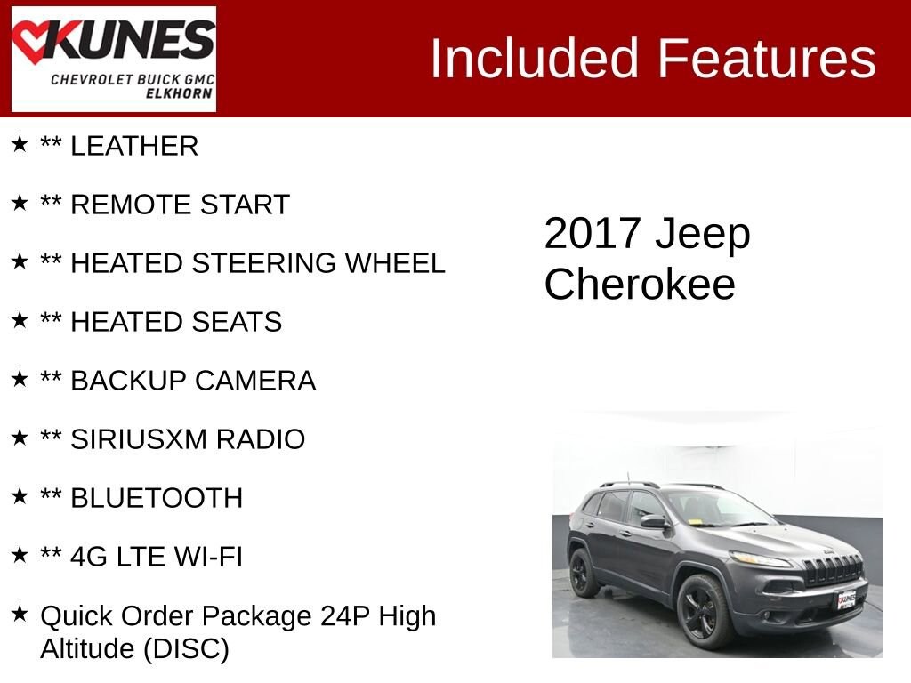 Used 2017 Jeep Cherokee High Altitude