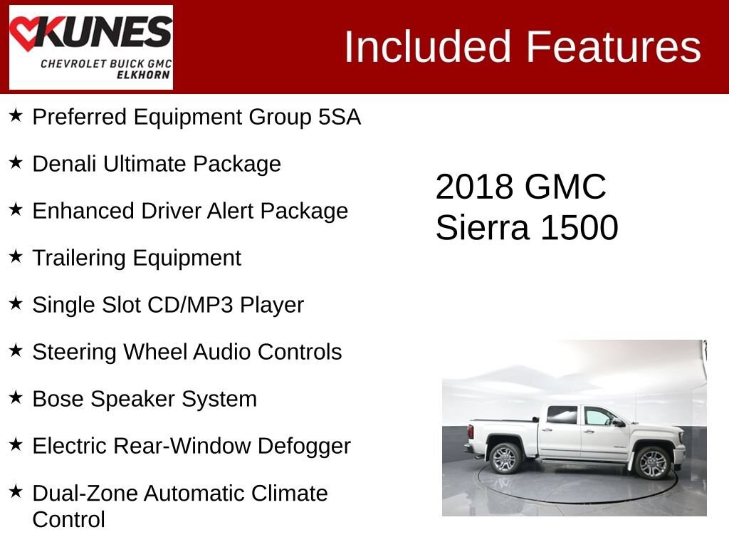 Used 2018 GMC Sierra 1500 Denali Truck