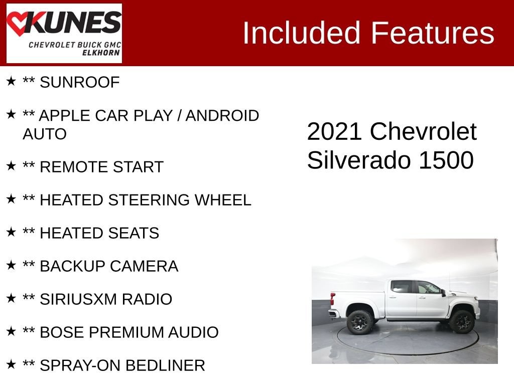 Used 2021 Chevrolet Silverado 1500 RST Truck