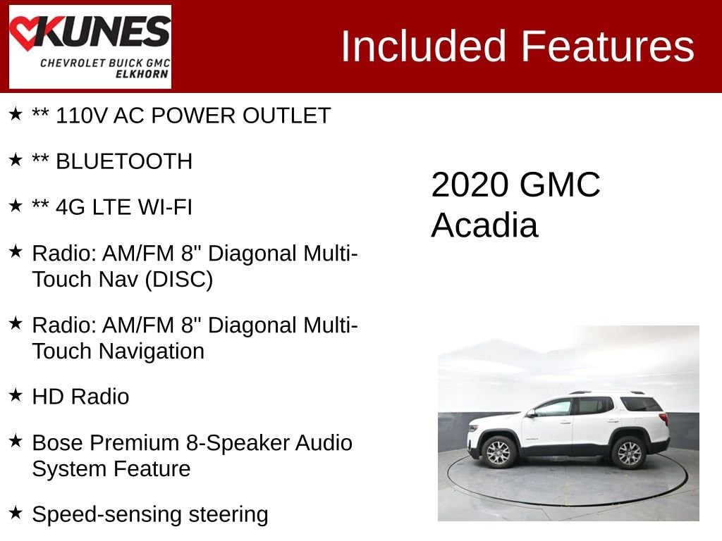 Used 2020 GMC Acadia SLT SUV