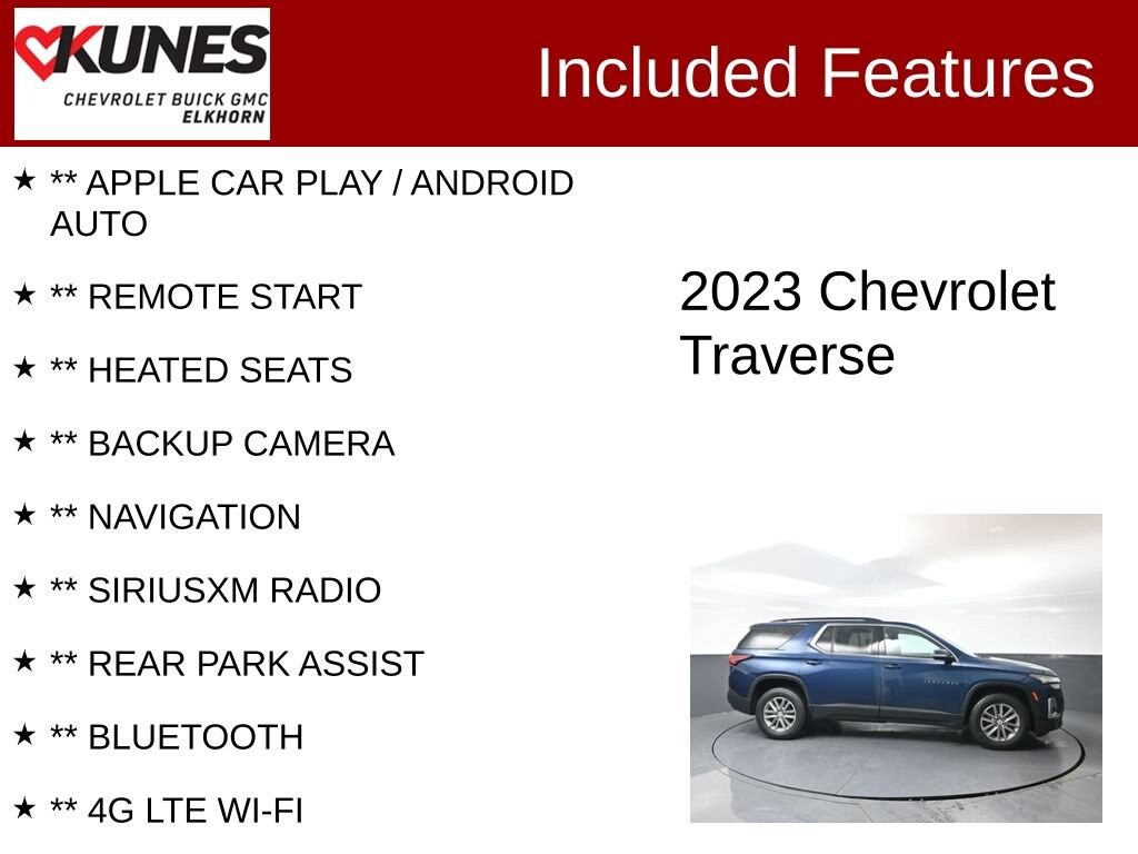 Used 2023 Chevrolet Traverse LT Cloth SUV