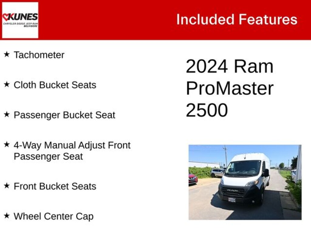 Used 2024 Ram Promaster 2500 High Roof Cargo Van