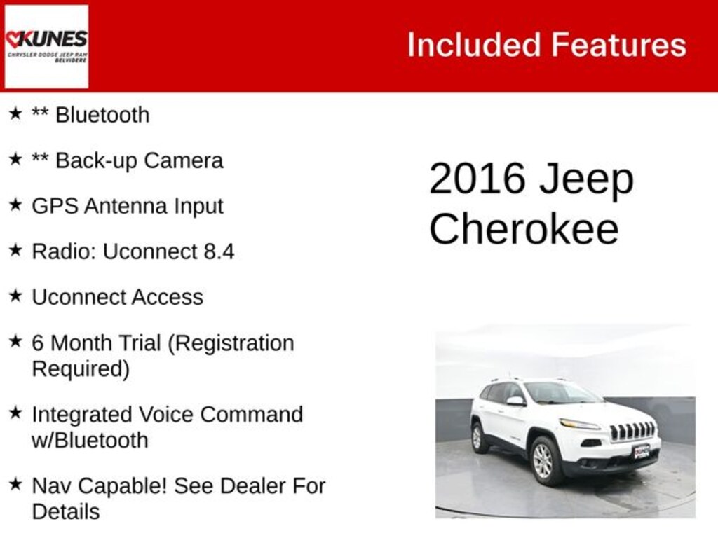 Used 2016 Jeep Cherokee Latitude SUV