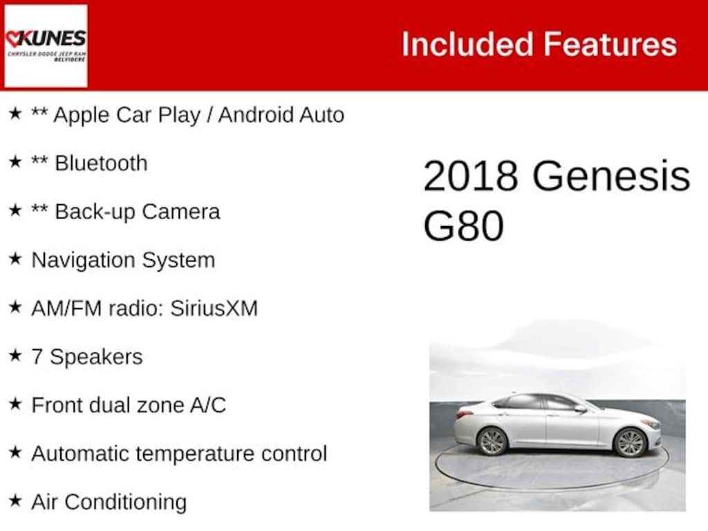 Used 2018 Genesis G80 3.8 Sedan