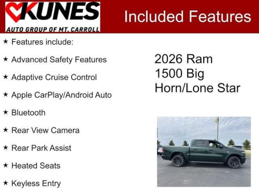 New 2026 Ram 1500 Big Horn/Lone Star Pickup