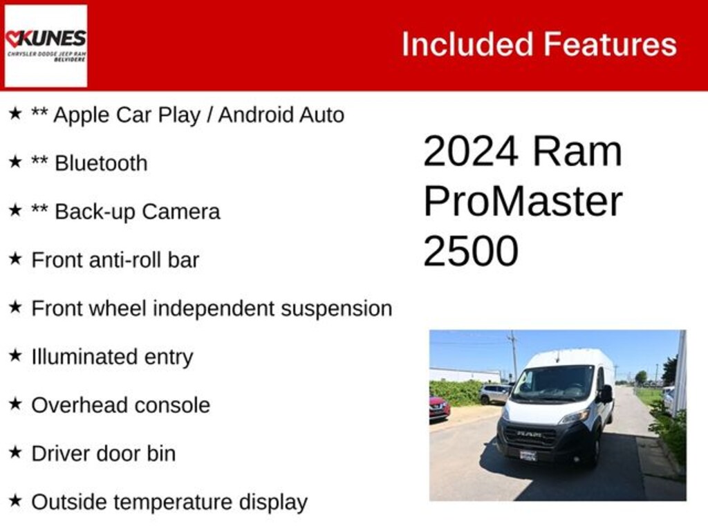 Used 2024 Ram Promaster 2500 High Roof Cargo Van