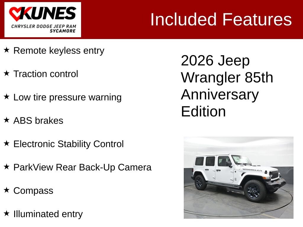 New 2026 Jeep Wrangler 85th Anniversary Edition Sport Utility