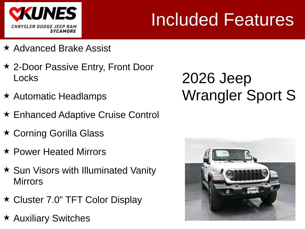 New 2026 Jeep Wrangler Sport S Sport Utility