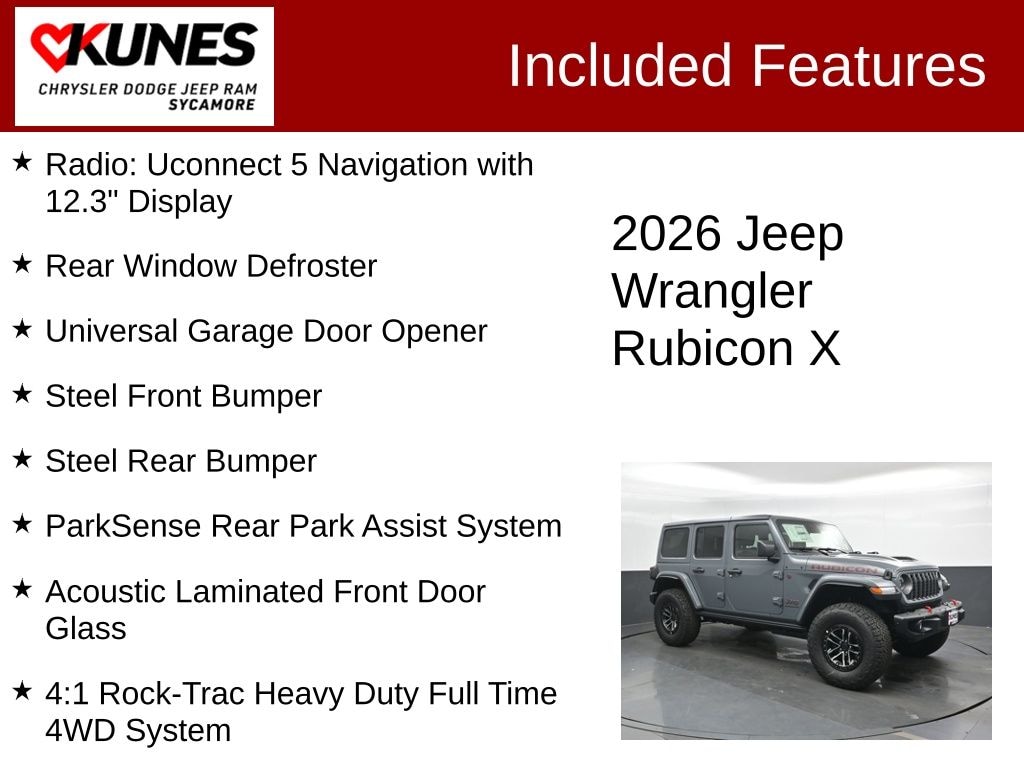 New 2026 Jeep Wrangler Rubicon X 4X4 Sport Utility