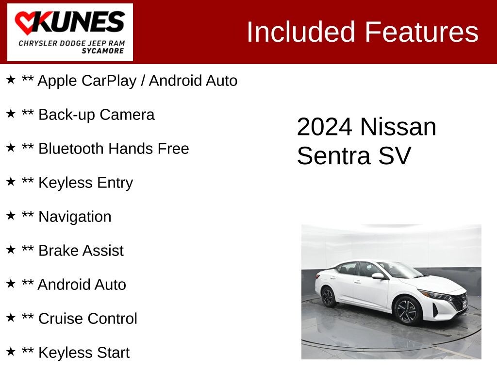 Certified 2024 Nissan Sentra SV Sedan