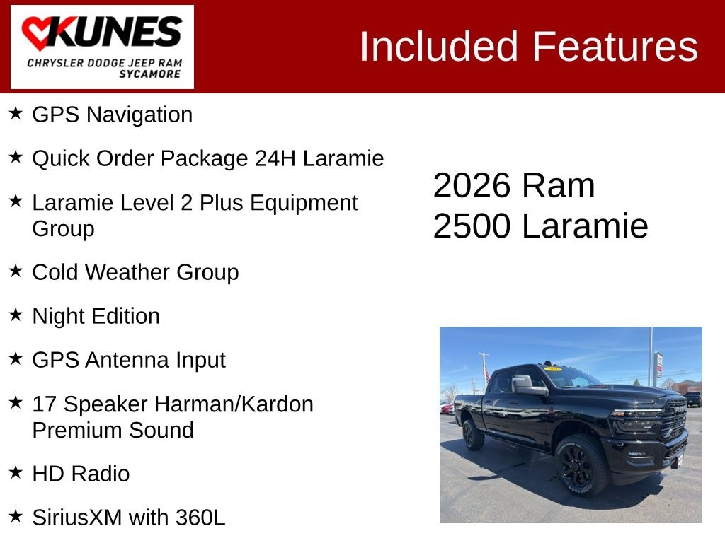 New 2026 Ram 2500 Laramie Night Edition Pickup