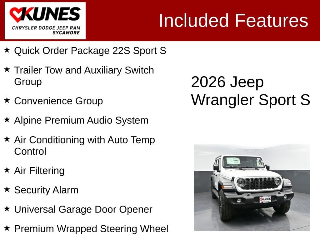 New 2026 Jeep Wrangler Sport S Sport Utility