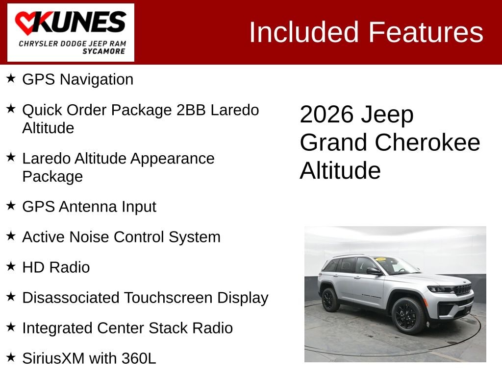 New 2026 Jeep Grand Cherokee Altitude Sport Utility