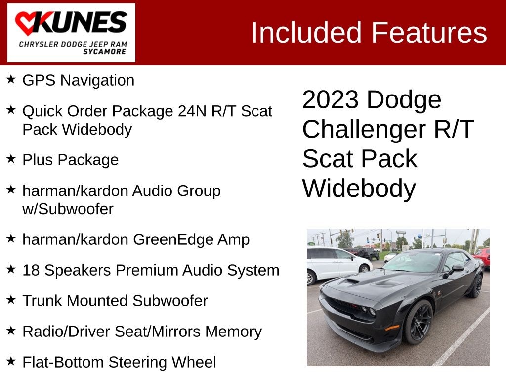 Used 2023 Dodge Challenger R/T Scat Pack Widebody Coupe