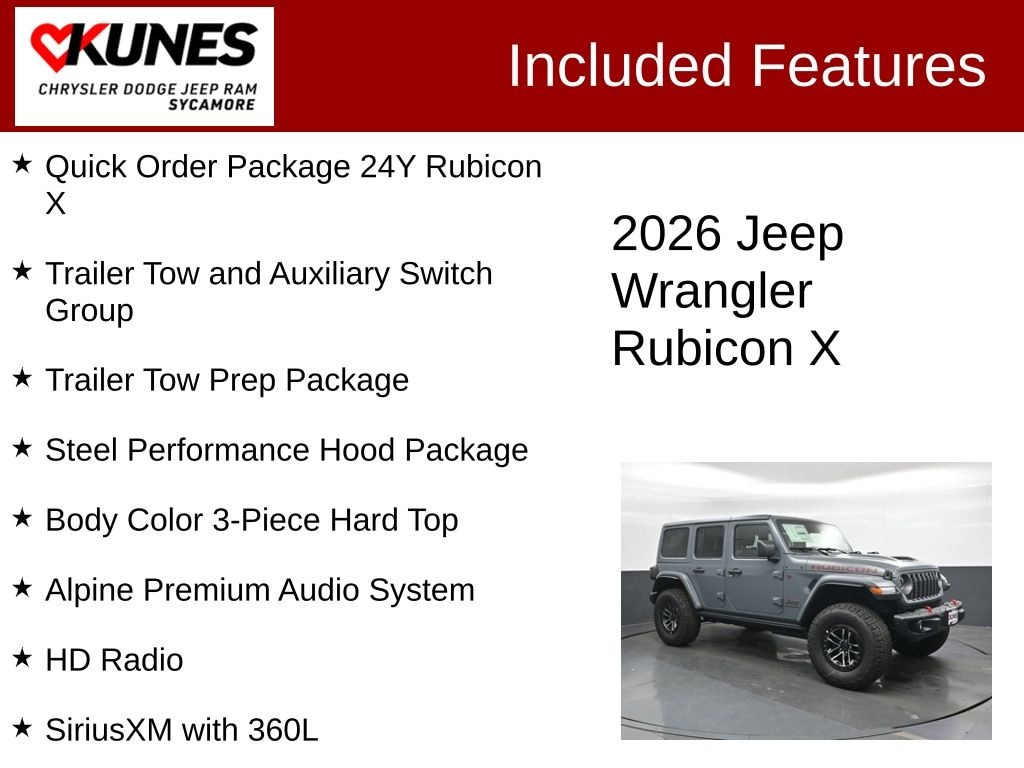 New 2026 Jeep Wrangler Rubicon X 4X4 Sport Utility