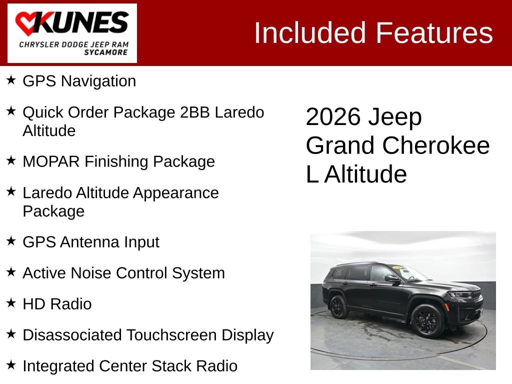 New 2026 Jeep Grand Cherokee L Altitude Sport Utility