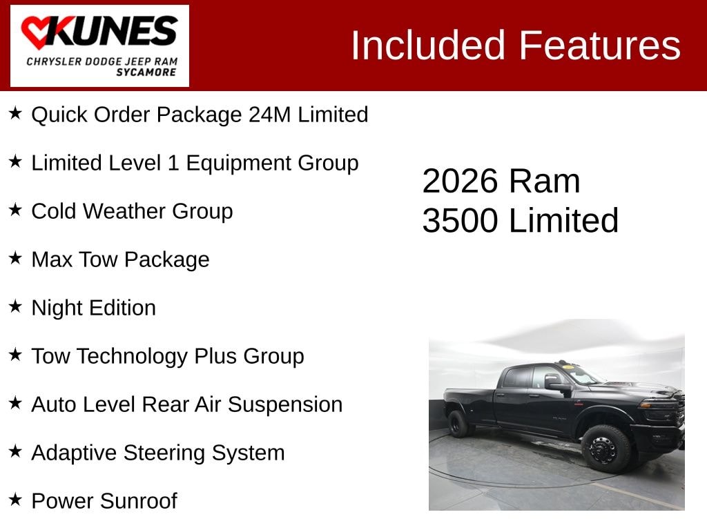 New 2026 Ram 3500 Limited Night Edition Pickup