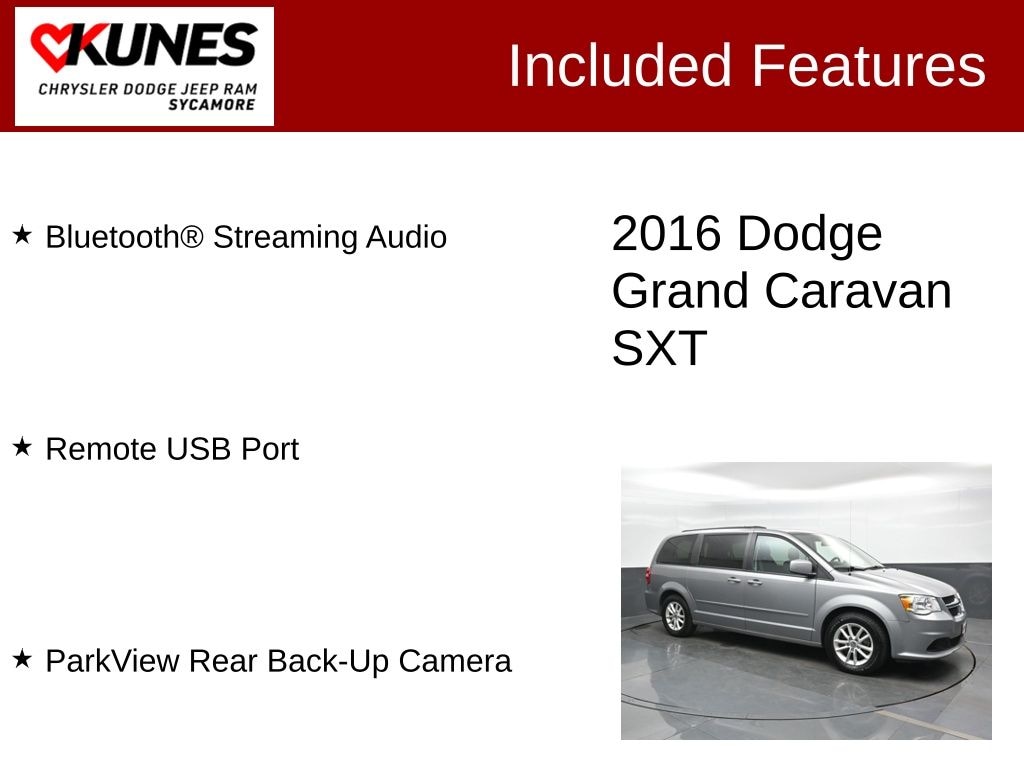 Used 2016 Dodge Grand Caravan SXT Minivan/Van