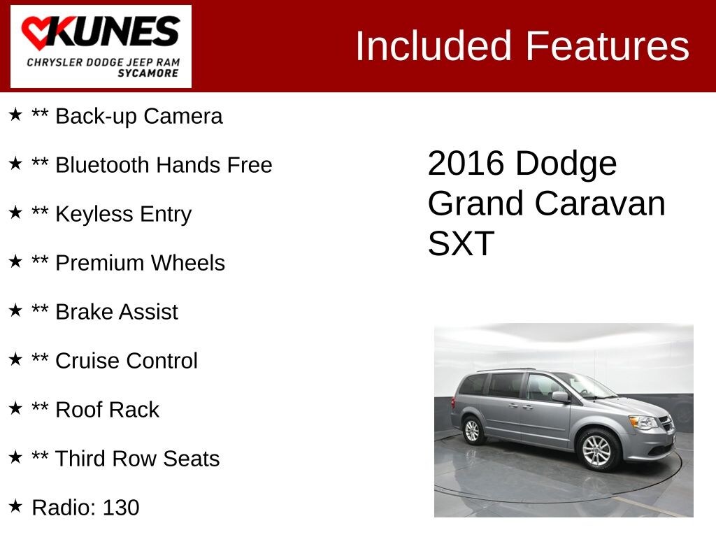 Used 2016 Dodge Grand Caravan SXT Minivan/Van