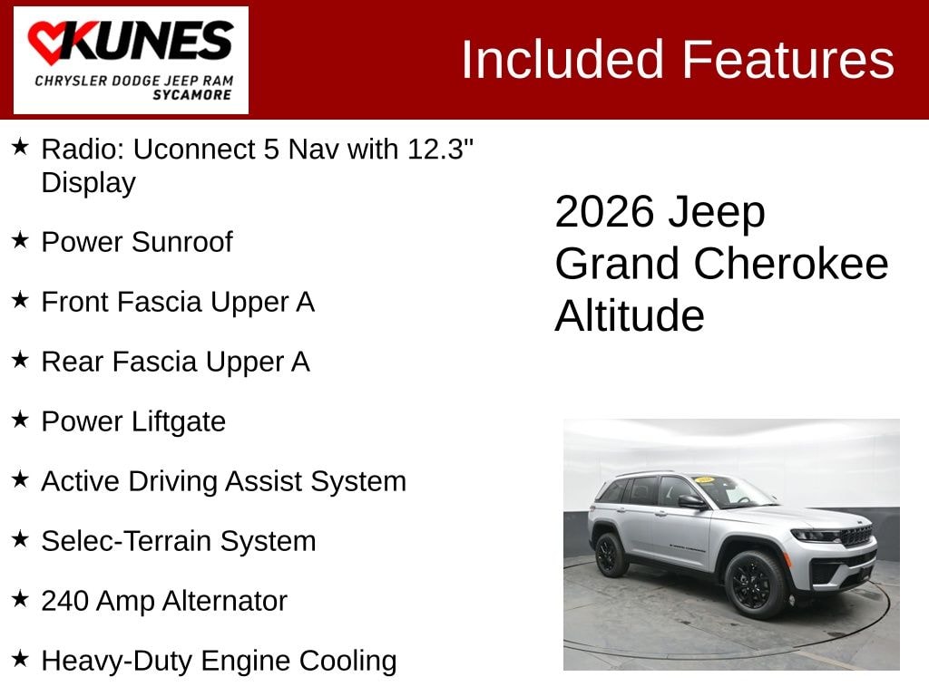 New 2026 Jeep Grand Cherokee Altitude Sport Utility